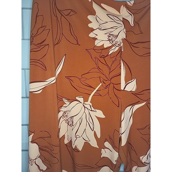 ALFANI Women's Sz XXL Floral Printed Pull- on Wide-leg Elastic Pants Fall Boho - Picture 3 of 6